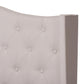 Alesha Modern and Contemporary Beige Fabric Upholstered King Size Bed FredCo
