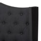 Alesha Modern and Contemporary Charcoal Grey Fabric Upholstered Queen Size Bed FredCo