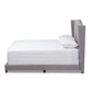Alesha Modern and Contemporary Grey Fabric Upholstered Full Size Bed FredCo