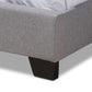 Alesha Modern and Contemporary Grey Fabric Upholstered Full Size Bed FredCo