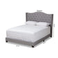 Alesha Modern and Contemporary Grey Fabric Upholstered King Size Bed FredCo