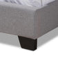 Alesha Modern and Contemporary Grey Fabric Upholstered King Size Bed FredCo