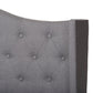 Alesha Modern and Contemporary Grey Fabric Upholstered King Size Bed FredCo