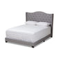 Alesha Modern and Contemporary Grey Fabric Upholstered King Size Bed FredCo