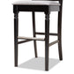 Alexandra Modern and Contemporary Grey Fabric Upholstered and Espresso Brown Finished Wood 2-Piece Bar Stool Set FredCo