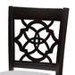 Alexandra Modern and Contemporary Grey Fabric Upholstered and Espresso Brown Finished Wood 2-Piece Bar Stool Set FredCo