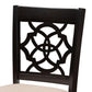 Alexandra Modern and Contemporary Sand Fabric Upholstered and Espresso Brown Finished Wood 2-Piece Bar Stool Set FredCo
