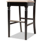 Alexandra Modern and Contemporary Sand Fabric Upholstered and Espresso Brown Finished Wood 2-Piece Bar Stool Set FredCo