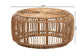 Aliane Modern Bohemian Natural Brown Antique Rattan Coffee Table FredCo