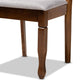 Alicia Modern and Contemporary Grey Fabric Upholstered and Walnut Brown Finished Wood 5-Piece Dining Set FredCo