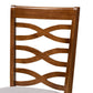 Alicia Modern and Contemporary Grey Fabric Upholstered and Walnut Brown Finished Wood 5-Piece Dining Set FredCo