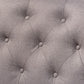 Alira Modern and Contemporary Grey Fabric Upholstered Walnut Finished Wood Button Tufted Bar Stool Bench FredCo