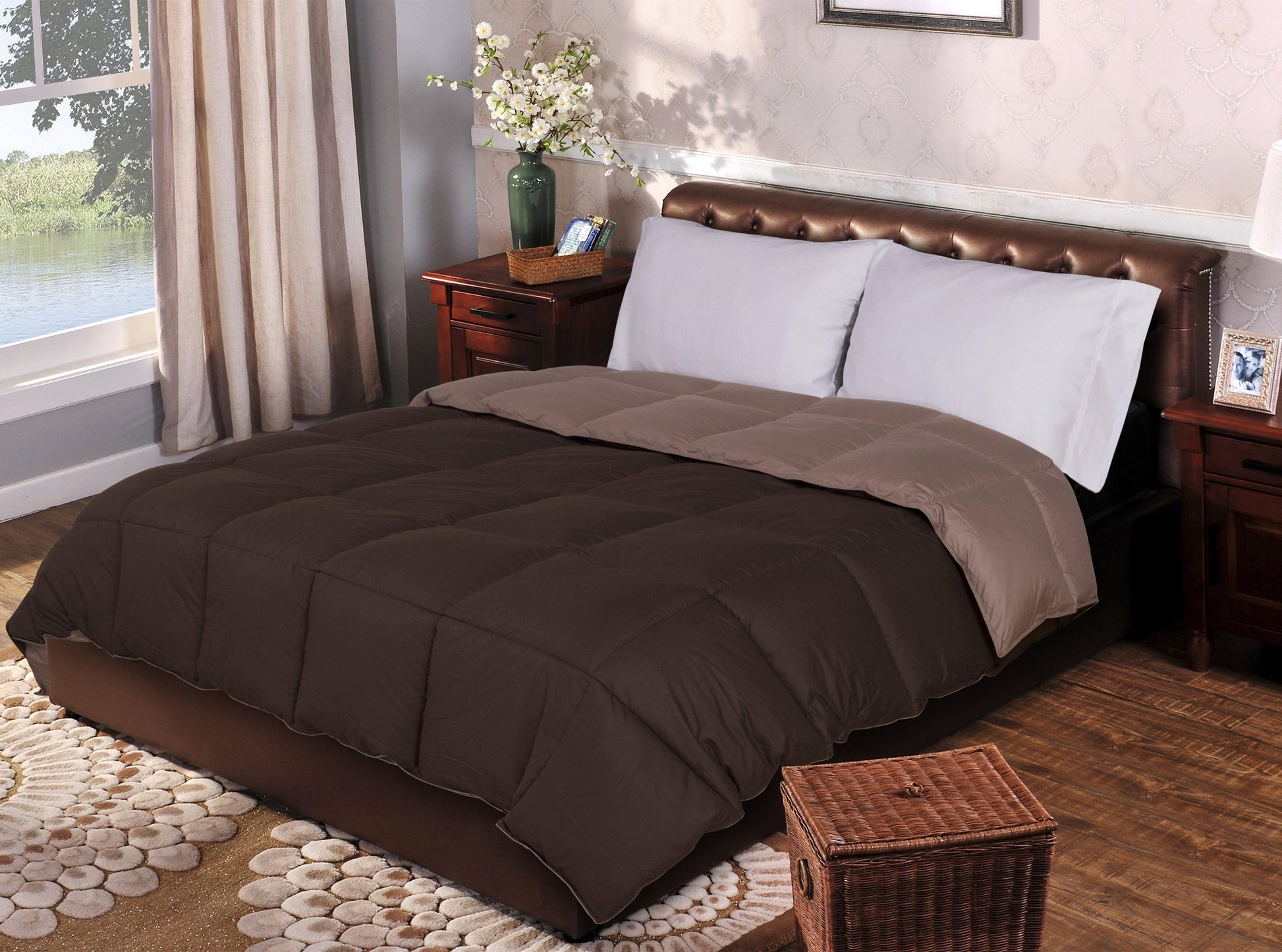 All Season Down Alternative Reversible Dual-Color Comforter FredCo