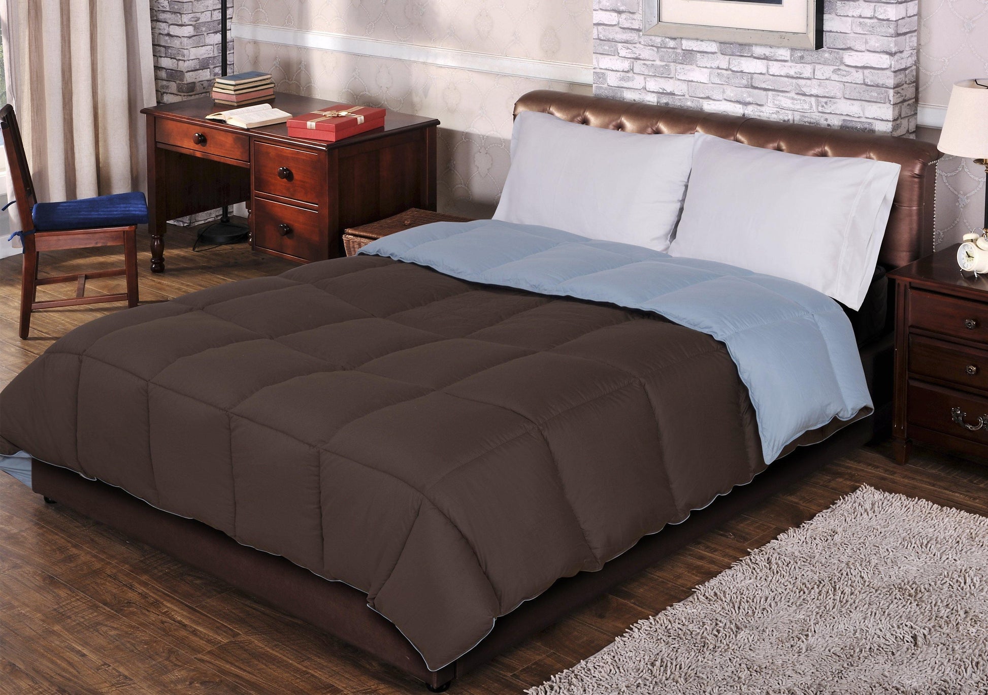 All Season Down Alternative Reversible Dual-Color Comforter FredCo