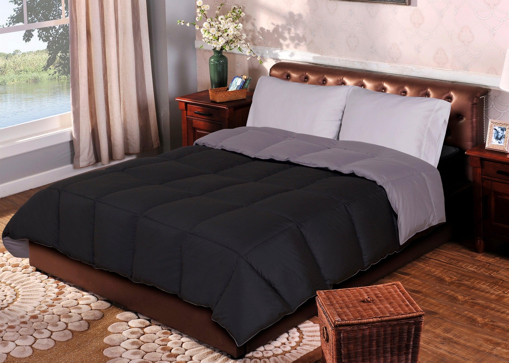 All Season Down Alternative Reversible Dual-Color Comforter FredCo