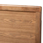 Allegra Mid-Century Modern Dark Grey Fabric Upholstered and Ash Walnut Brown Finished Wood King Size Platform Bed FredCo