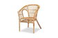 Alleta Modern Bohemian Natural Brown Rattan 3-Piece Living Room Set FredCo
