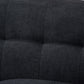 Allister Mid-Century Modern Dark Grey Fabric Upholstered 2-Piece Living Room Set FredCo
