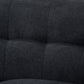 Allister Mid-Century Modern Dark Grey Fabric Upholstered Loveseat FredCo