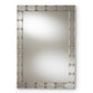 Almeria Modern and Contemporary Silver Finished Rectangular Tile Accent Wall Mirror FredCo