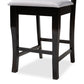 Alora Modern and Contemporary Grey Fabric Upholstered Espresso Brown Finished Wood Counter Stool (Set of 2) FredCo