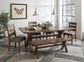 Alston Dining Room Set Knotty Nutmeg and Grey 106381-S6 Coaster FredCo