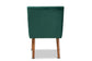 Alvis Mid-Century Modern Emerald Green Velvet Upholstered and Walnut Brown Finished Wood Dining Chair FredCo