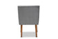 Alvis Mid-Century Modern Grey Velvet Upholstered and Walnut Brown Finished Wood Dining Chair FredCo