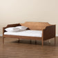 Alya Classic Traditional Farmhouse Walnut Brown Finished Wood Full Size Daybed FredCo