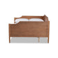 Alya Classic Traditional Farmhouse Walnut Brown Finished Wood Full Size Daybed FredCo