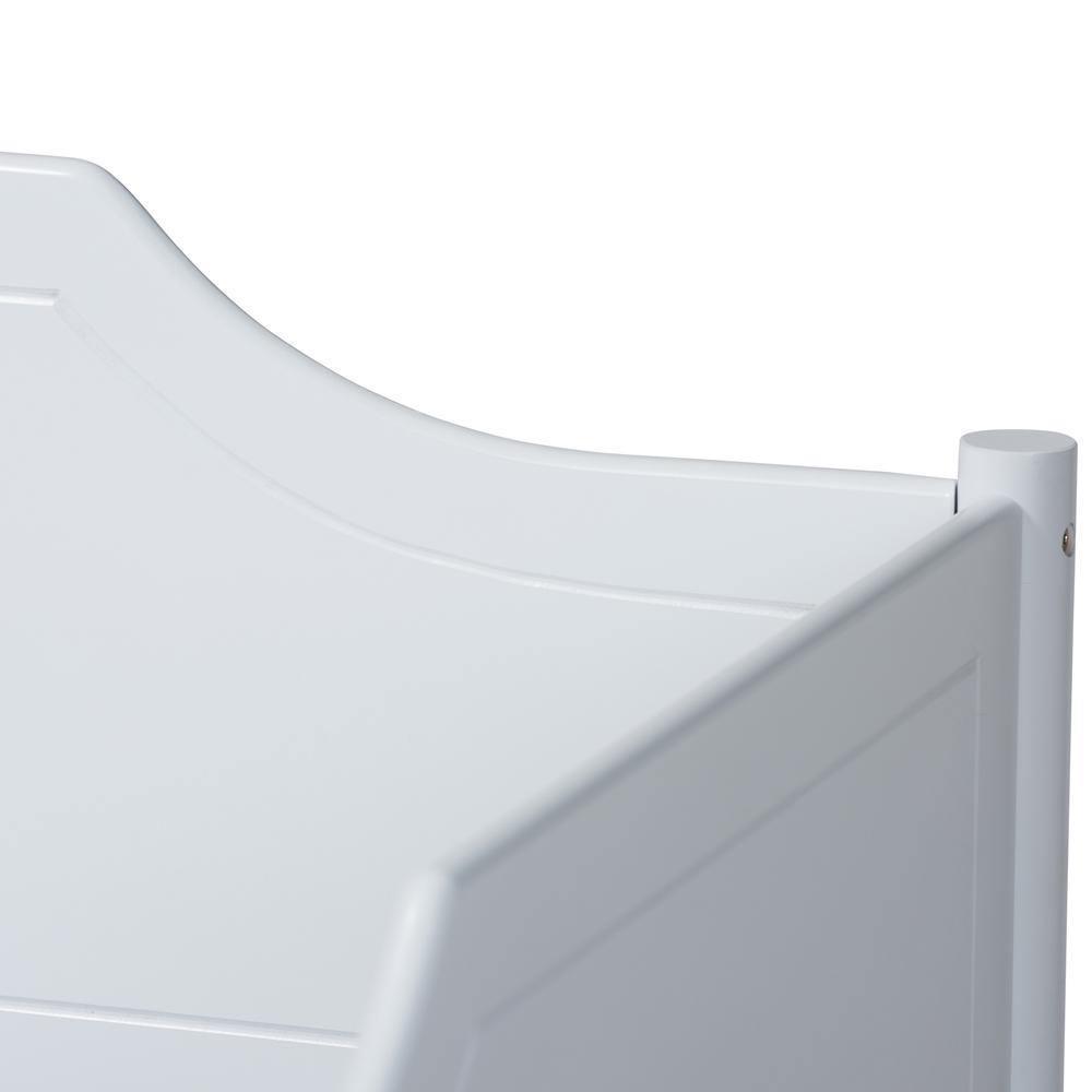 Alya Classic Traditional Farmhouse White Finished Wood Twin Size Daybed FredCo