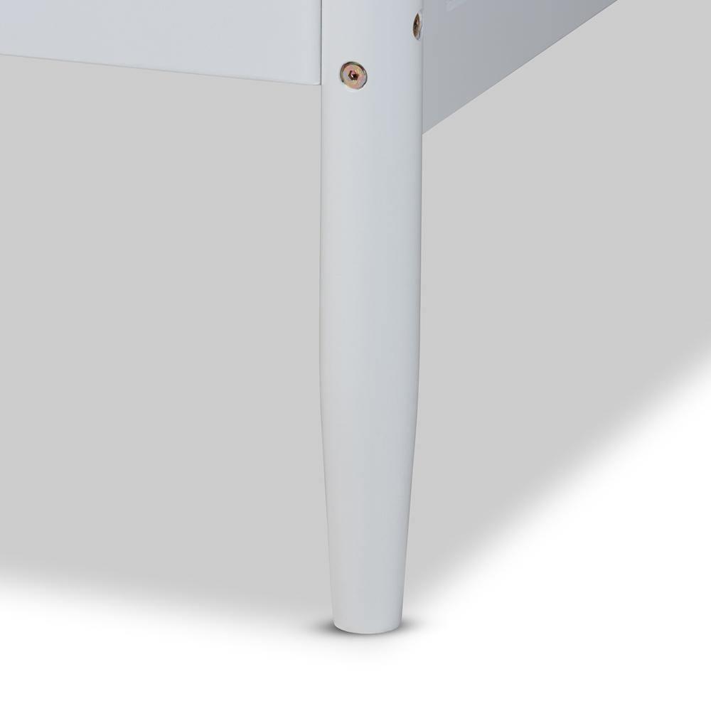 Alya Classic Traditional Farmhouse White Finished Wood Twin Size Daybed FredCo