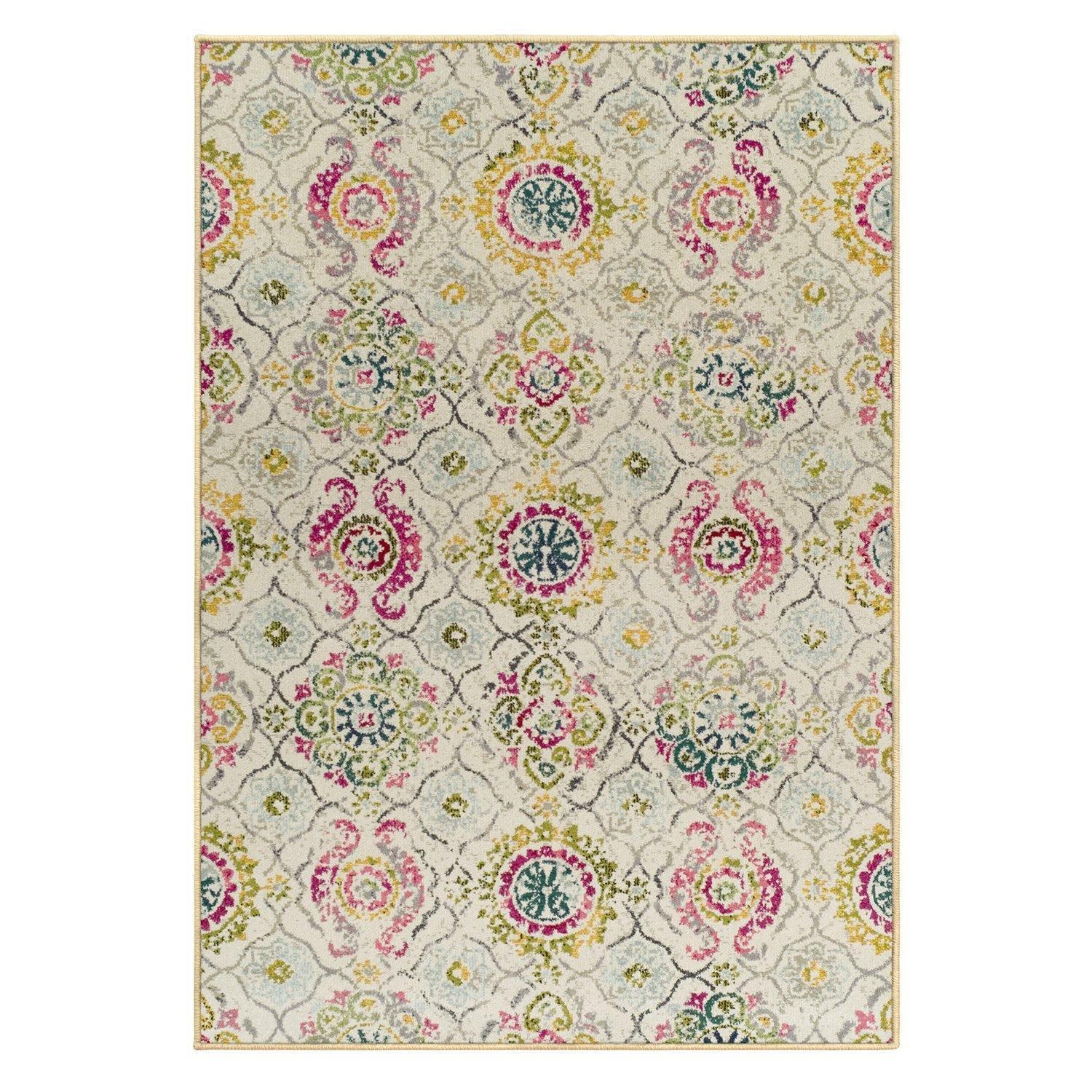 Alyzia Modern Floral Damask Rug FredCo