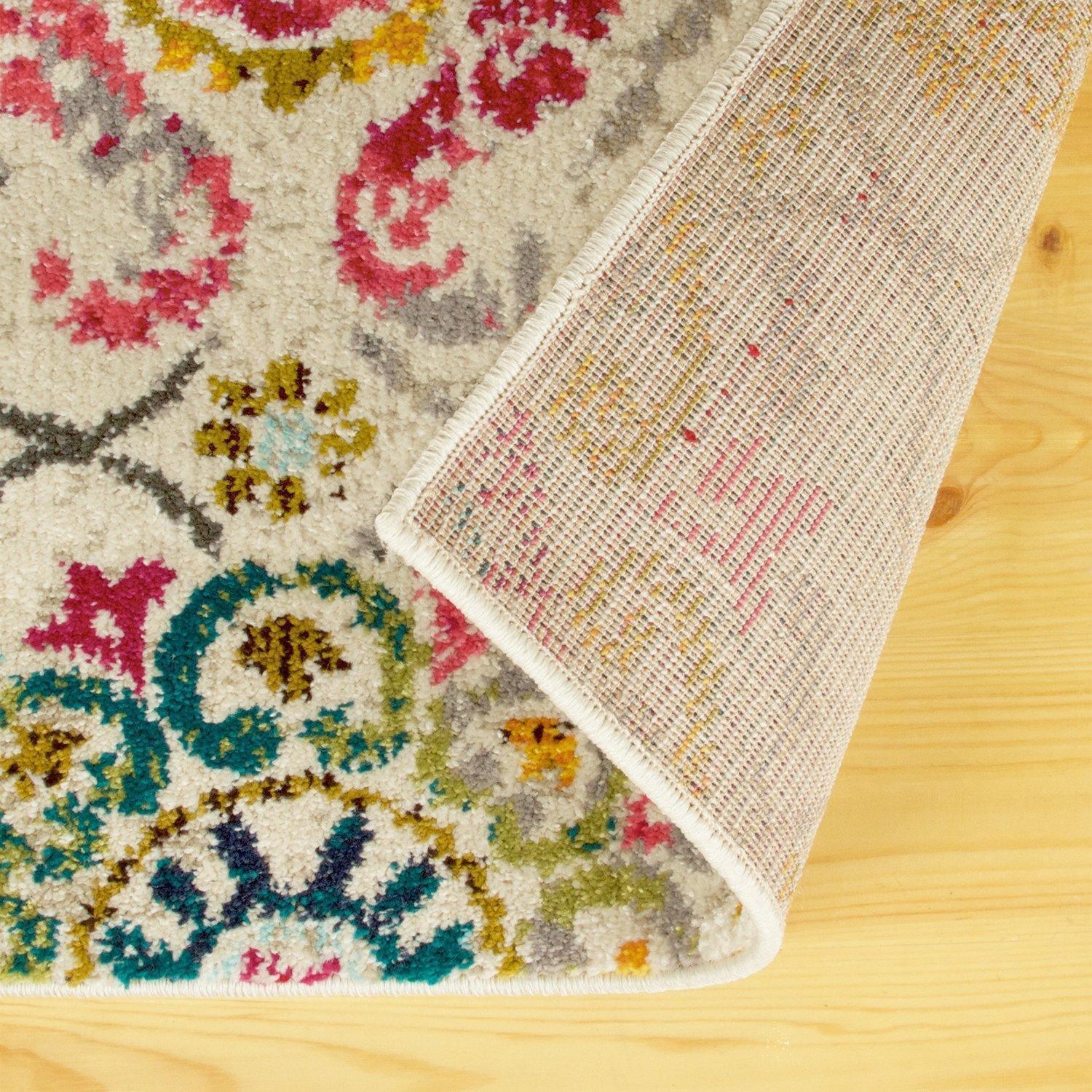 Alyzia Modern Floral Damask Rug FredCo