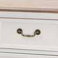 Amalie Antique French Country Cottage Two-Tone White and Oak Finished 4-Drawer Accent Storage Cabinet FredCo