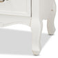 Amalie Antique French Country Cottage Two-Tone White and Oak Finished 4-Drawer Accent Storage Cabinet FredCo