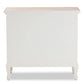 Amalie Antique French Country Cottage Two-Tone White and Oak Finished 4-Drawer Accent Storage Cabinet FredCo