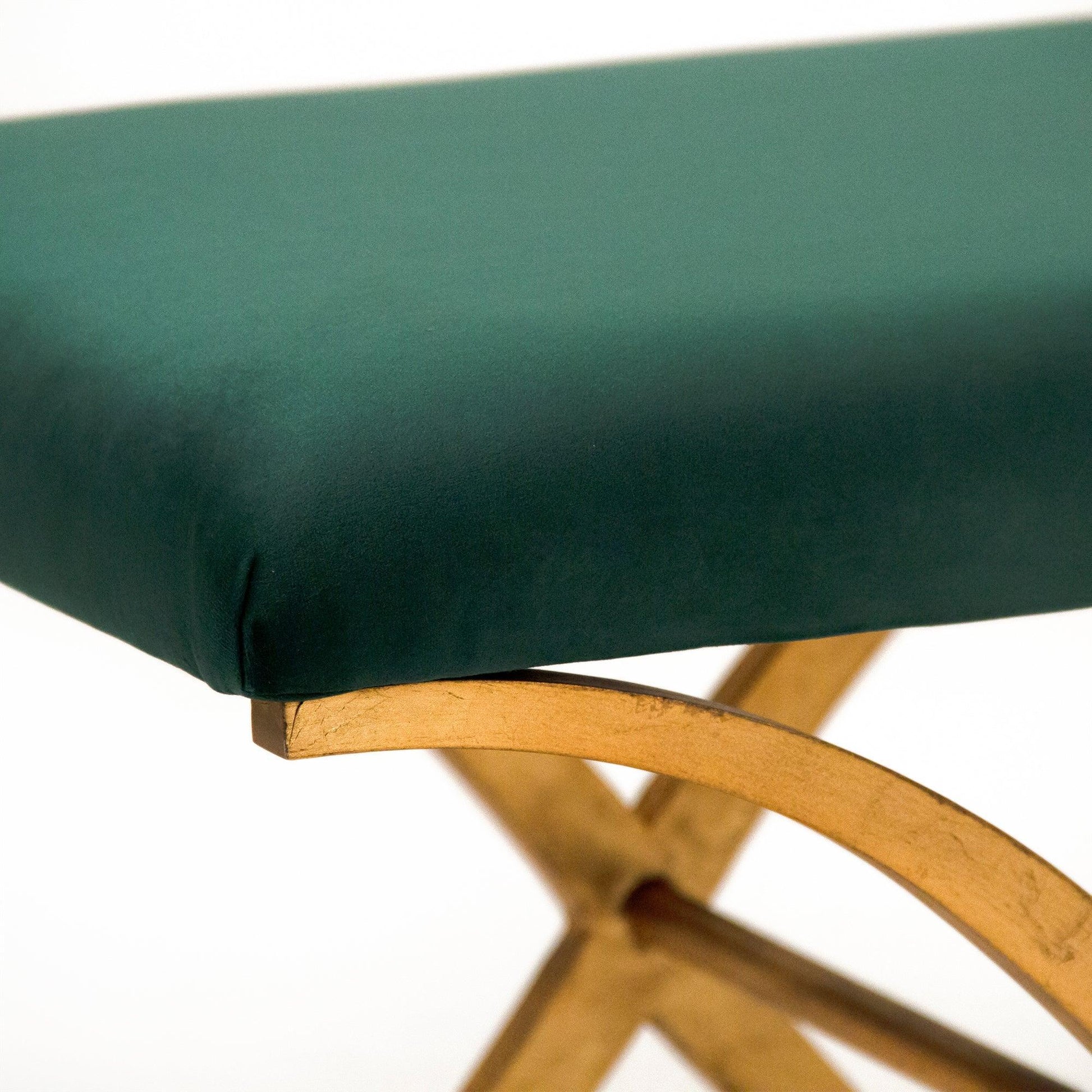 Amara Double Bench, Green Velvet FredCo