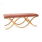Amara Double Bench, Rose Velvet FredCo