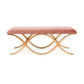 Amara Double Bench, Rose Velvet FredCo
