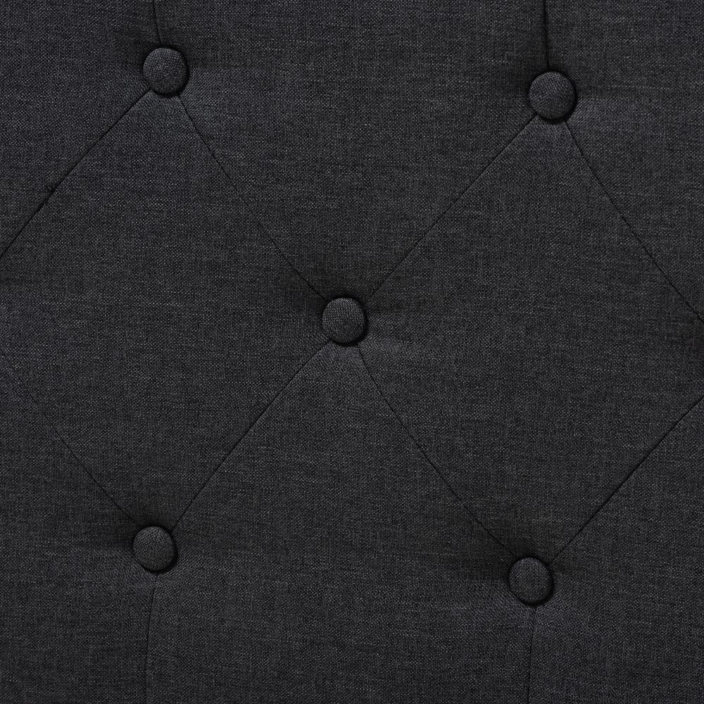 Amaya Modern and Contemporary Dark Grey Fabric Upholstered Full Size Daybed FredCo