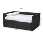 Amaya Modern and Contemporary Dark Grey Fabric Upholstered Queen Size Daybed FredCo