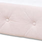 Amaya Modern and Contemporary Light Pink Velvet Fabric Upholstered Twin Size Daybed with Trundle FredCo