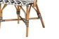 Ambre Modern French Black and White Weaving Natural Rattan 2-Piece Bistro Chair Set FredCo