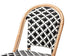 Ambre Modern French Black and White Weaving Natural Rattan 2-Piece Bistro Chair Set FredCo