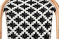 Ambre Modern French Black and White Weaving Natural Rattan 2-Piece Bistro Chair Set FredCo