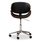Ambrosio Modern and Contemporary Black Faux Leather Upholstered Chrome-Finished Metal Adjustable Swivel Office Chair FredCo