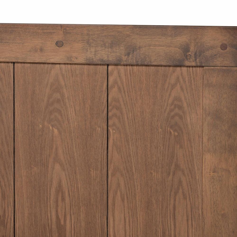 Amira Mid-Century Modern Transitional Ash Walnut Finished Wood Queen Size Platform Bed FredCo