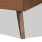 Amira Mid-Century Modern Transitional Ash Walnut Finished Wood Twin Size Platform Bed FredCo