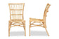 Ammi Modern Bohemian Natural Brown Rattan 2-Piece Dining Chair Set FredCo